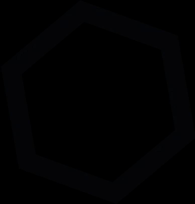 Orange empty hexagon